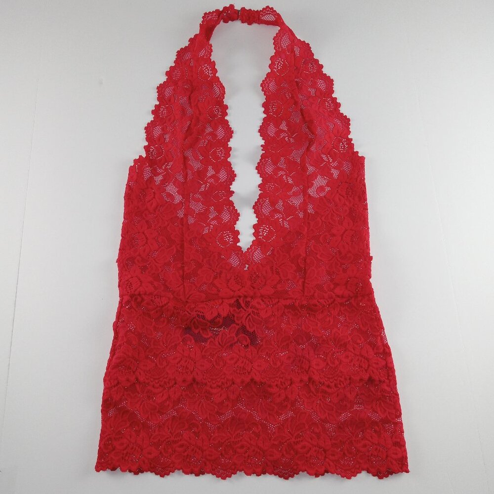 Frederick's Of Hollywood Women's Jessica Lace Chemise Size Medium Cherry
